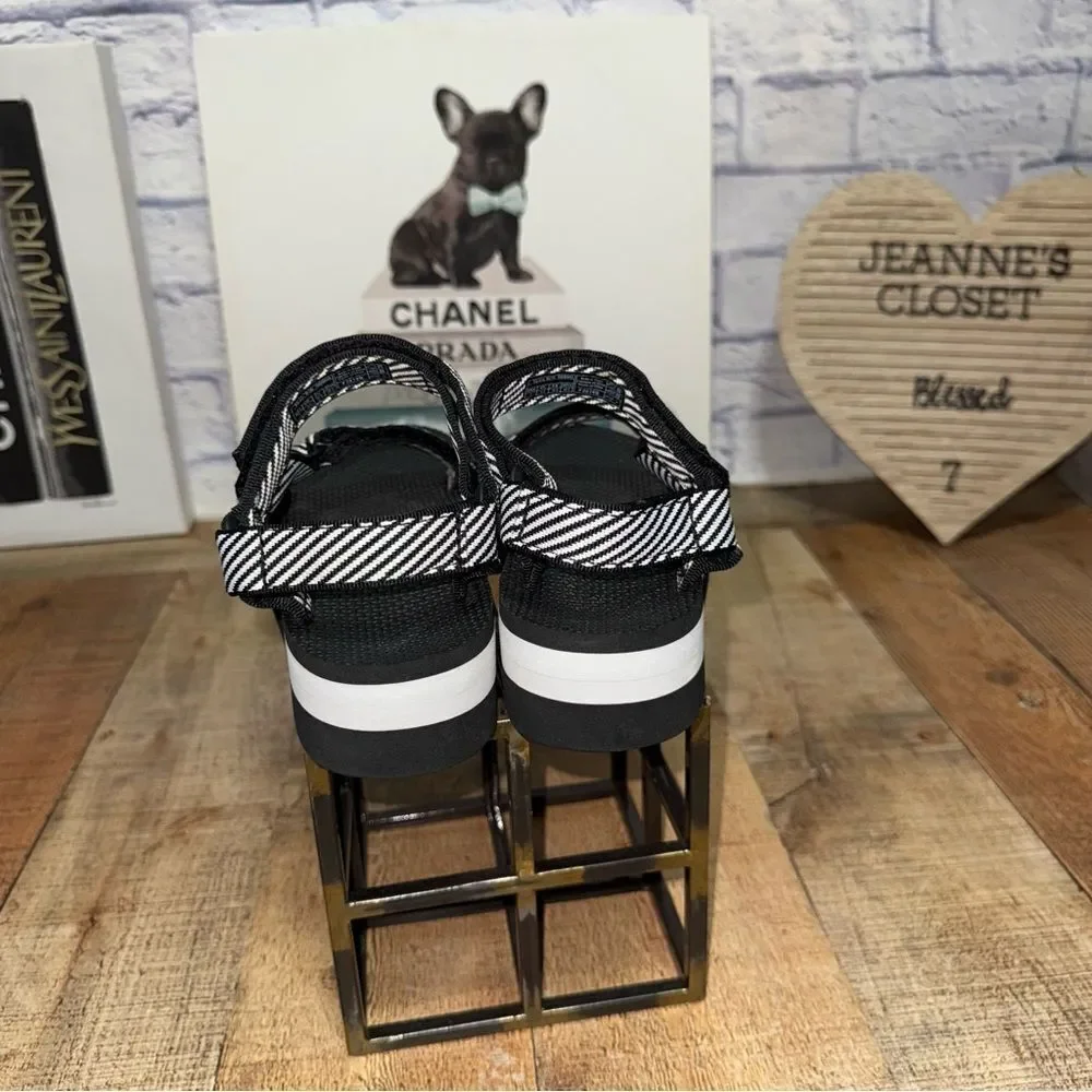 Teva Flatform Universal Original Candy Stripe Black